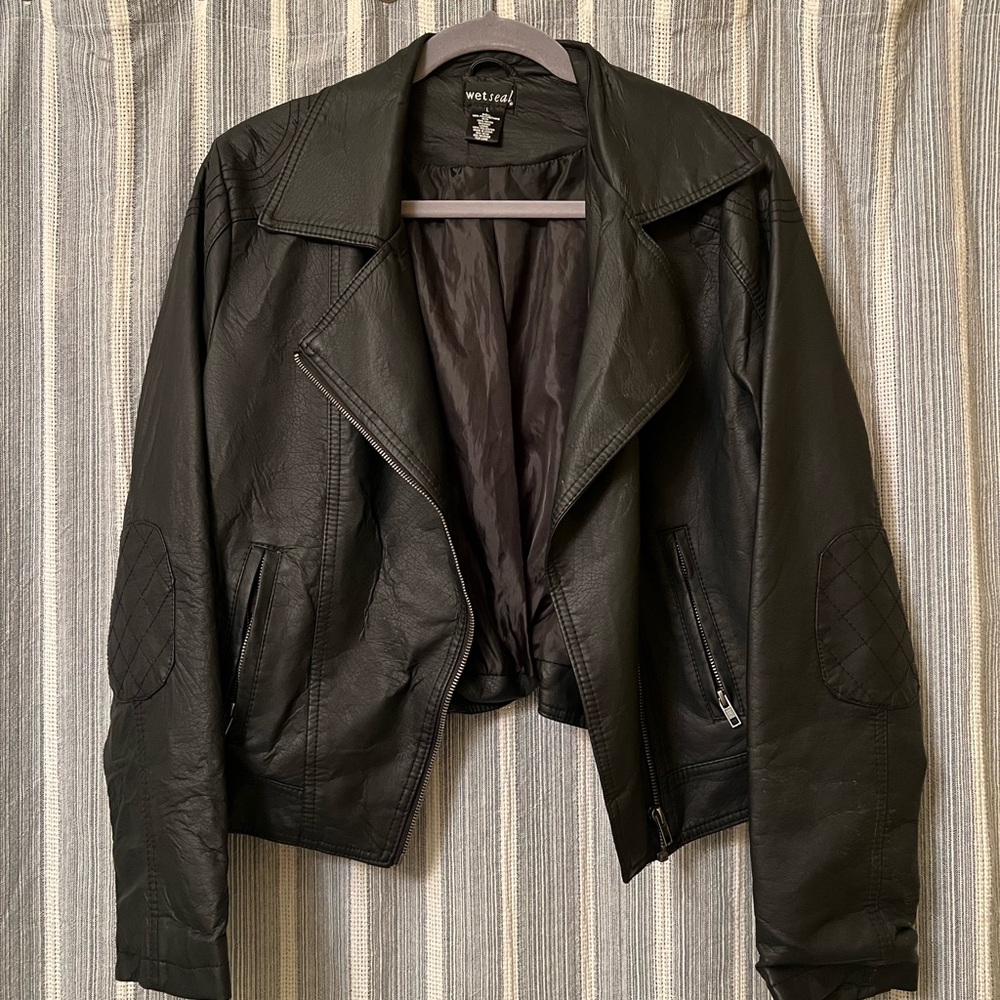 Wet Seal Black Leather Jacket